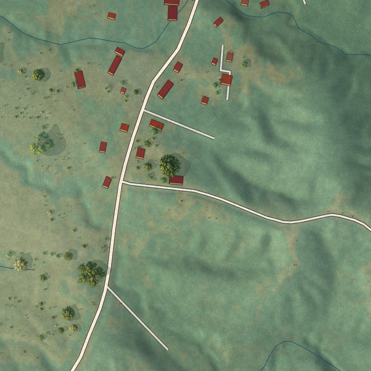 Second close-up of the map of Walcott, Arkansas print showing more streets and buildings