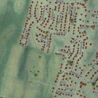 Second close-up of the map of Walden, New York print showing more streets and buildings