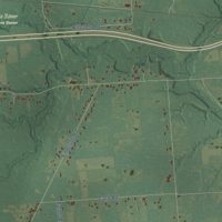 Second close-up of the map of Wales, Michigan print showing more streets and buildings