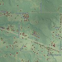 Second close-up of the map of Walker, Arkansas print showing more streets and buildings