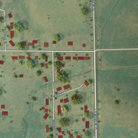 Second close-up of the map of Walker, Iowa print showing more streets and buildings