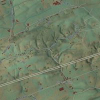 Second close-up of the map of Walker, Juniata County, Pennsylvania print showing more streets and buildings