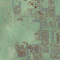 Second close-up of the map of Walker, Kent County, Michigan print showing more streets and buildings