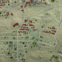 Second close-up of the map of Walkerville, Montana print showing more streets and buildings