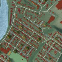 Second close-up of the map of Wallington, New Jersey print showing more streets and buildings