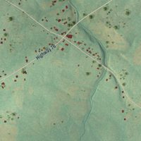 Second close-up of the map of Walnut Grove, Sumner County, Tennessee print showing more streets and buildings