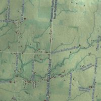 Second close-up of the map of Walnut, Ohio print showing more streets and buildings