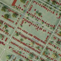 Second close-up of the map of Walnut Park West, Missouri print showing more streets and buildings