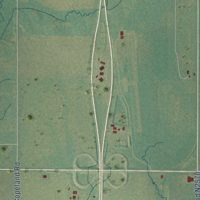 Second close-up of the map of Walters, Oklahoma print showing more streets and buildings