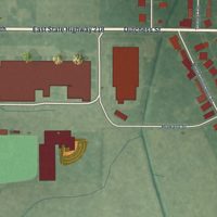 Second close-up of the map of Walton, Indiana print showing more streets and buildings