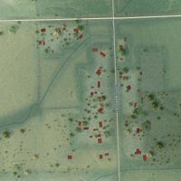 Second close-up of the map of Walton, Nebraska print showing more streets and buildings