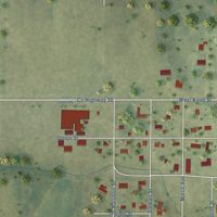 Second close-up of the map of Waltonville, Illinois print showing more streets and buildings