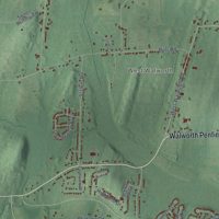 Second close-up of the map of Walworth, New York print showing more streets and buildings
