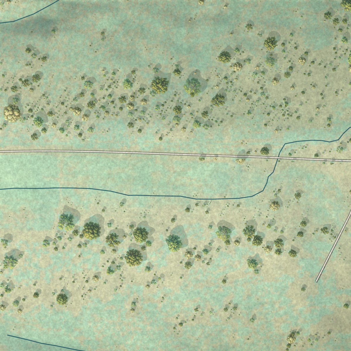 Second close-up of the map of Wamic, Oregon print showing more streets and buildings