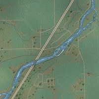 Second close-up of the map of Wapello, Idaho print showing more streets and buildings