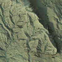 Second close-up of the map of Wapiti, Wyoming print showing more streets and buildings