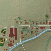 Second close-up of the map of Wardell, Missouri print showing more streets and buildings