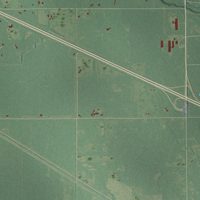 Second close-up of the map of Warren, Midland County, Michigan print showing more streets and buildings