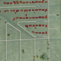 Second close-up of the map of Warren Park, Indiana print showing more streets and buildings