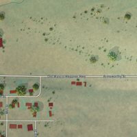 Second close-up of the map of Wasco, Oregon print showing more streets and buildings