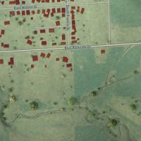 Second close-up of the map of Washburn, Illinois print showing more streets and buildings