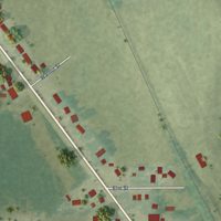 Second close-up of the map of Washburn, Iowa print showing more streets and buildings