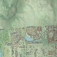 Second close-up of the map of Washington, Macomb County, Michigan print showing more streets and buildings