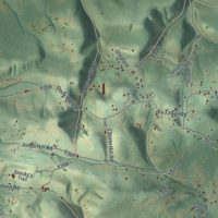 Second close-up of the map of Washington, Snyder County, Pennsylvania print showing more streets and buildings