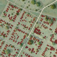 Second close-up of the map of Washington Square, New York print showing more streets and buildings