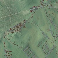 Second close-up of the map of Washington, Warren County, New Jersey print showing more streets and buildings