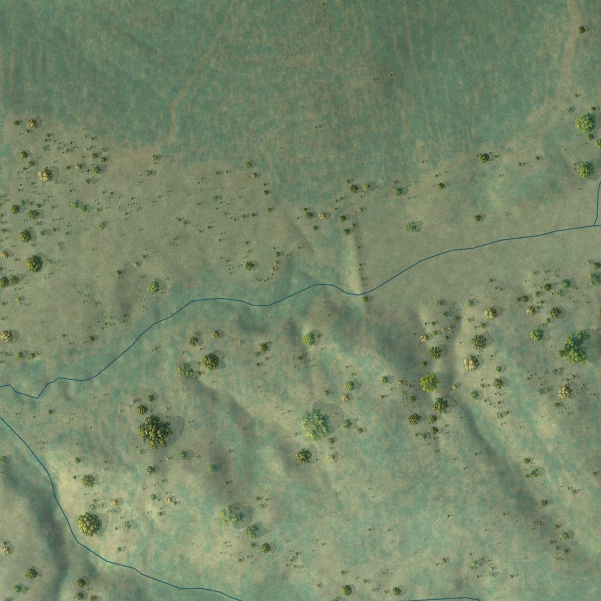 Second close-up of the map of Waterloo, South Carolina print showing more streets and buildings