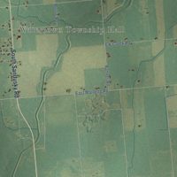 Second close-up of the map of Watertown, Sanilac County, Michigan print showing more streets and buildings