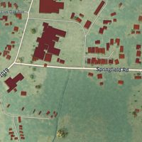 Second close-up of the map of Watson, Louisiana print showing more streets and buildings