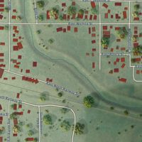 Second close-up of the map of Wauneta, Nebraska print showing more streets and buildings