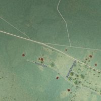 Second close-up of the map of Waverly, Georgia print showing more streets and buildings