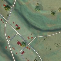 Second close-up of the map of Waverly, Washington print showing more streets and buildings