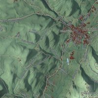 Second close-up of the map of Wawarsing, New York print showing more streets and buildings