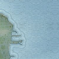 Second close-up of the map of Wawatam, Michigan print showing more streets and buildings