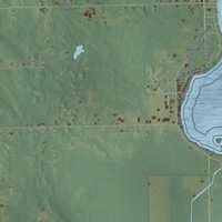 Second close-up of the map of Wayland, Allegan County, Michigan print showing more streets and buildings