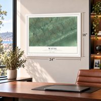Wayne, Dauphin County, Pennsylvania map, 18 x 24 inch print in a white frame in a home office