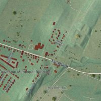 Second close-up of the map of Wayne Heights, Pennsylvania print showing more streets and buildings