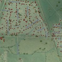 Second close-up of the map of Wayne, Illinois print showing more streets and buildings