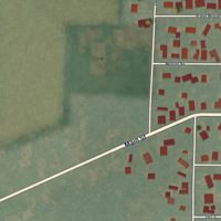 Second close-up of the map of Wayne, Ohio print showing more streets and buildings