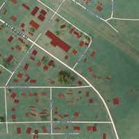 Second close-up of the map of Wayne, Oklahoma print showing more streets and buildings