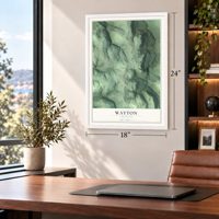 Wayton, Arkansas map, 18 x 24 inch print in a white frame in a home office