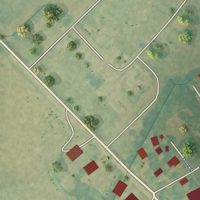 Second close-up of the map of Webb, Mississippi print showing more streets and buildings