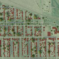 Second close-up of the map of Webber-Camden, Minnesota print showing more streets and buildings