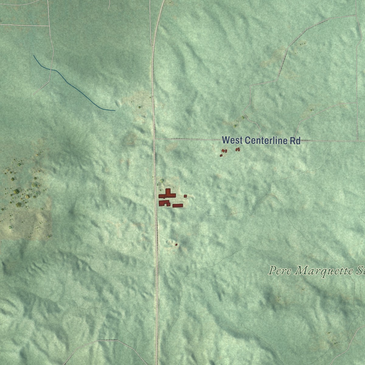 Second close-up of the map of Webber, Michigan print showing more streets and buildings