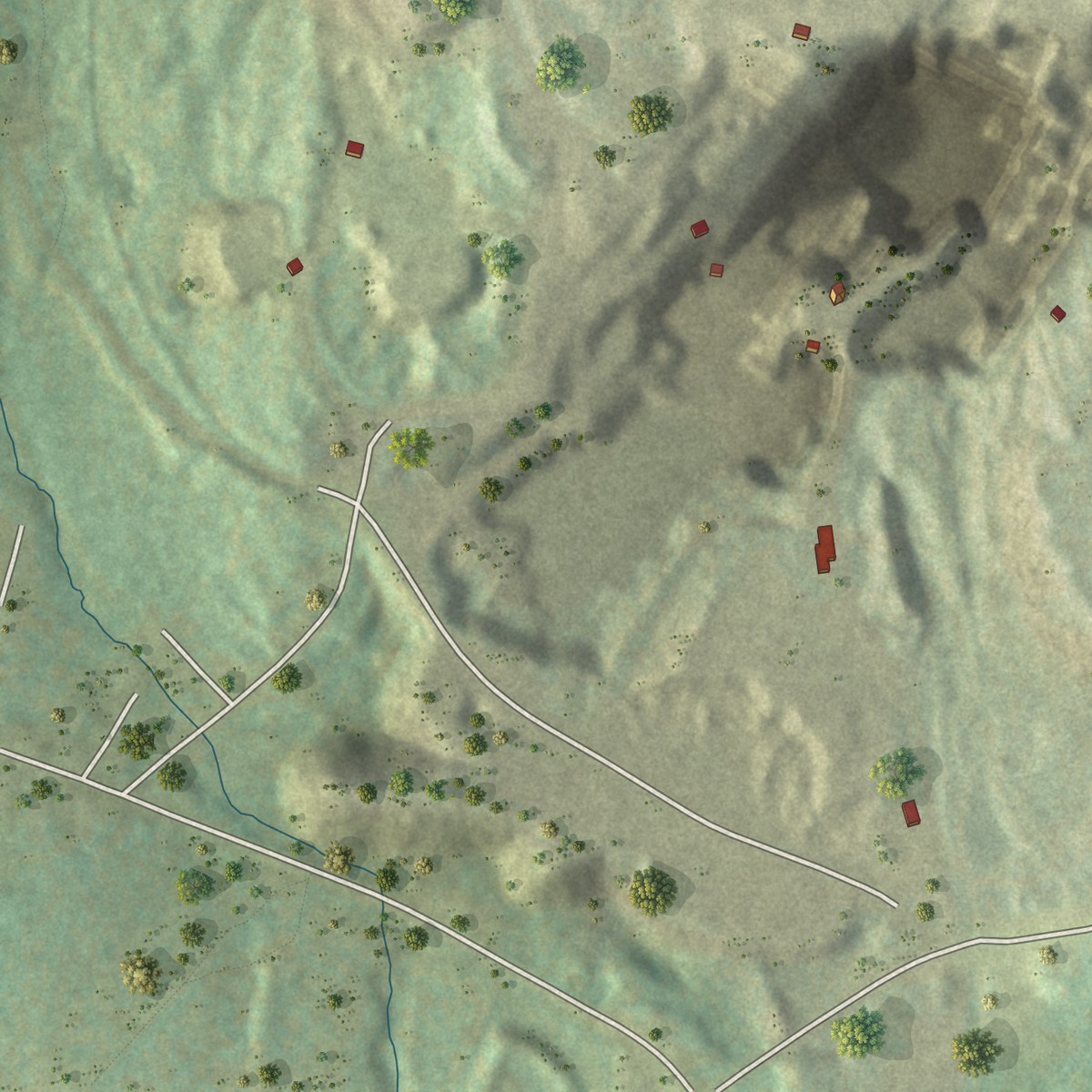 Second close-up of the map of Websterville, Vermont print showing more streets and buildings
