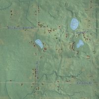 Second close-up of the map of Weesaw, Michigan print showing more streets and buildings